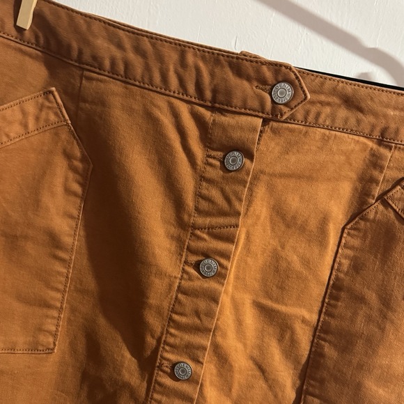 Est. 1946 Dresses & Skirts - C‎ Est. 1946 Denim Skirt Women's Size 18W Orange Button Up Pockets Pre-owned